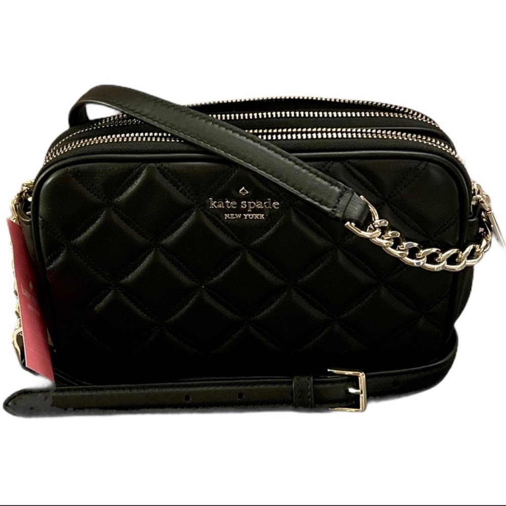 Kate Spade ♠️ Natalia quilted double zip crossbody